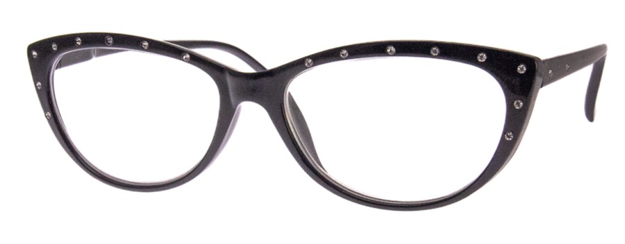 Best A.J. Morgan Eyewear Gwynoaks Black W/Rhinestones